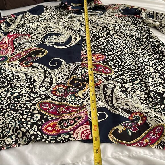 NWT Melissa Paige size Small Paisley flowy shirt - Picture 6 of 10
